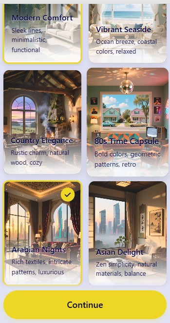 AI Room Styles Preview