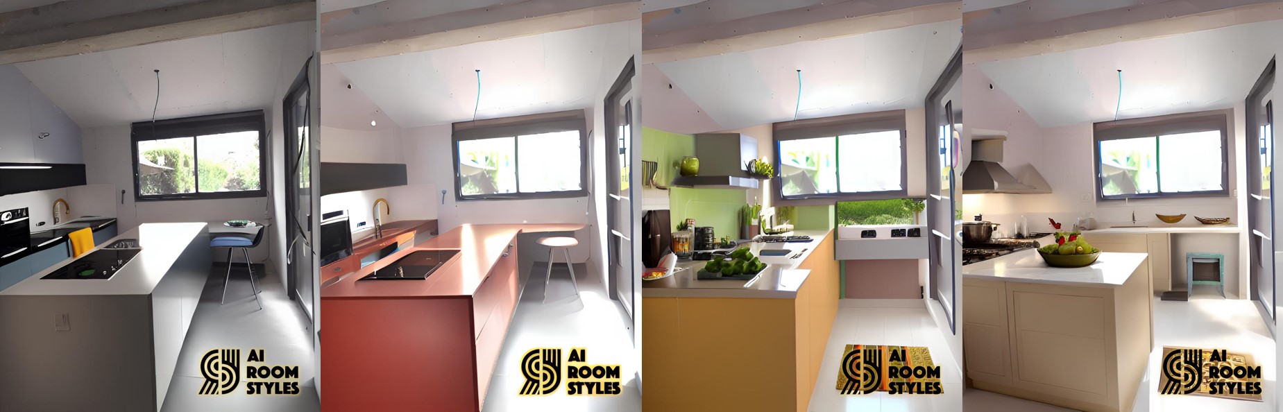 Possible renderings to renovate a kitchen